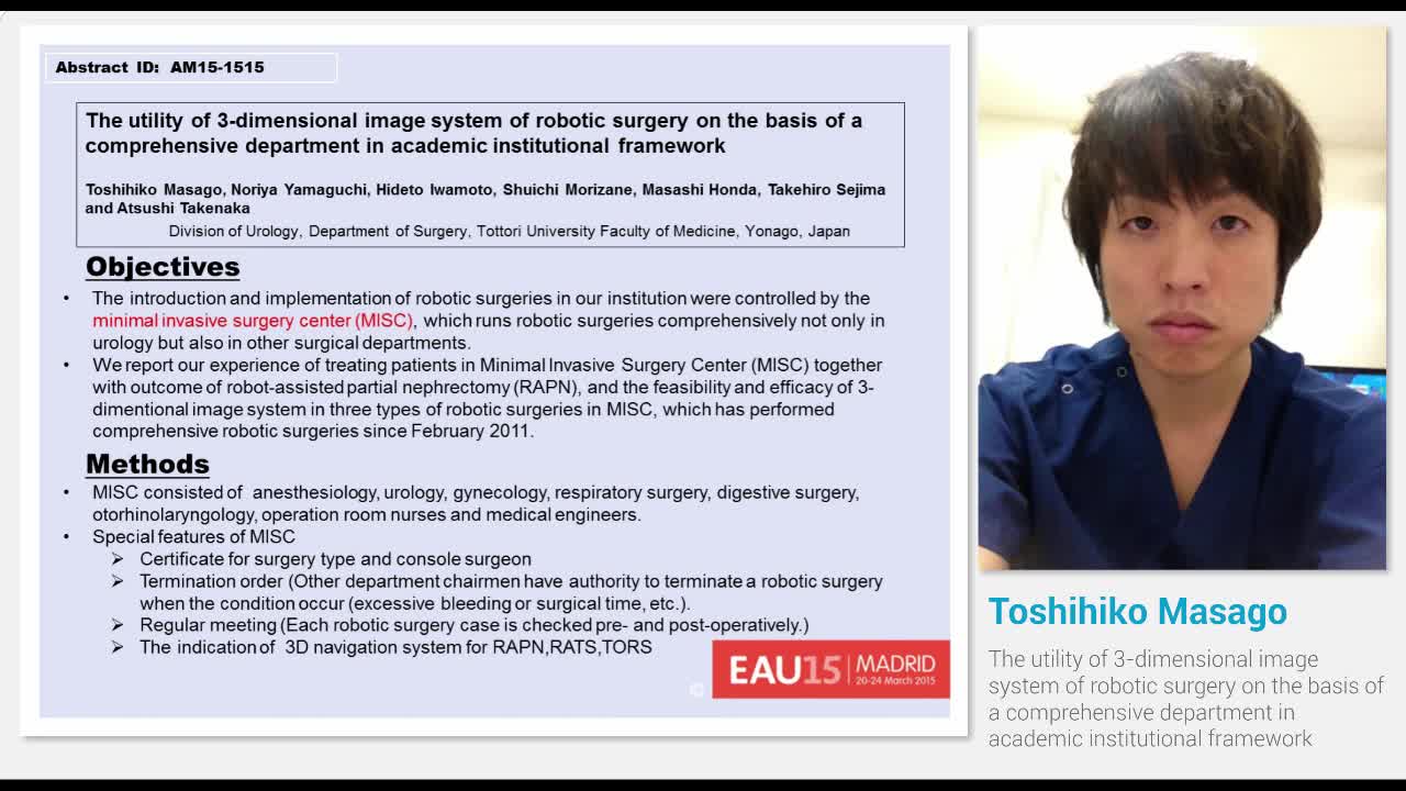 The utility of 3-dimensional image system of robotic surg..-