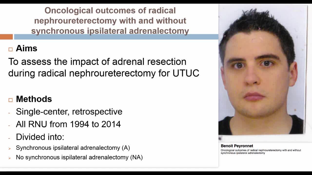 Oncological outcomes of radical nephroureterectomy with a-