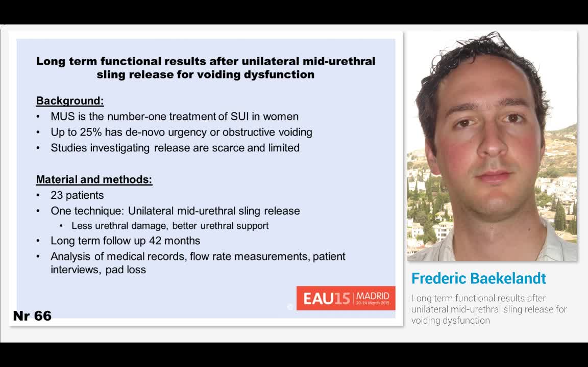 Long term functional results after unilateral mid-urethra..-