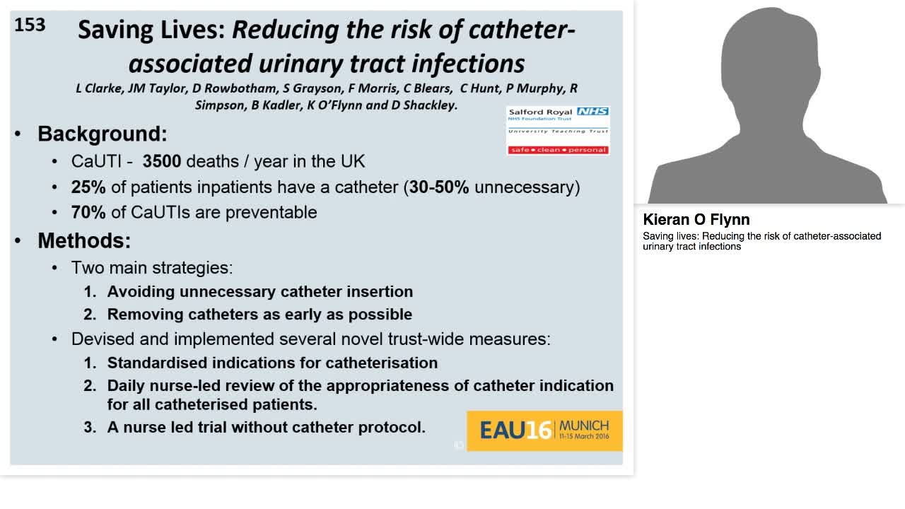 Saving lives, Reducing the risk of catheter-associated ur-