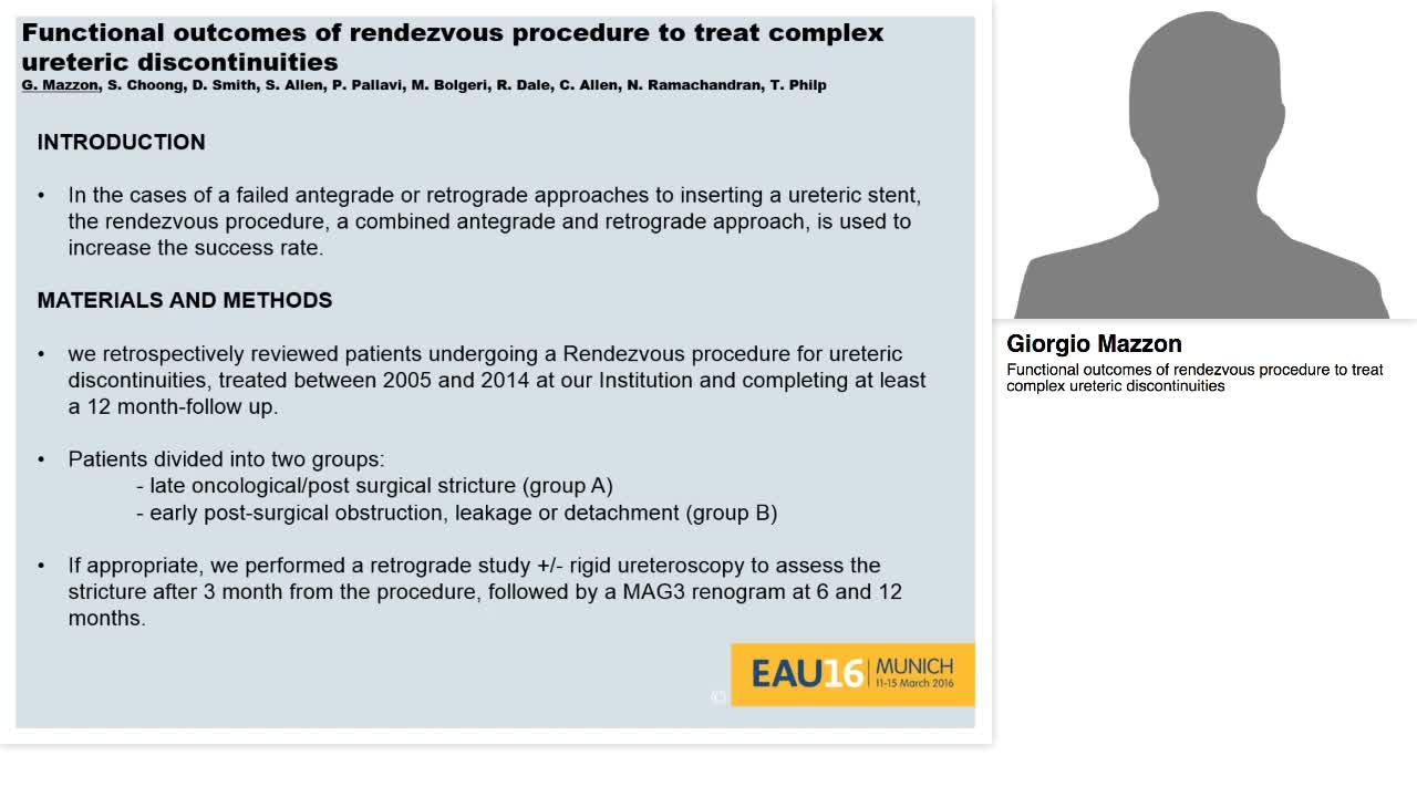 Functional outcomes of rendezvous procedure to treat comp-