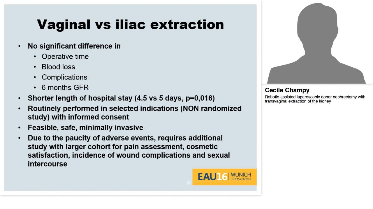 Robotic-assisted laparoscopic donor nephrectomy with tran-