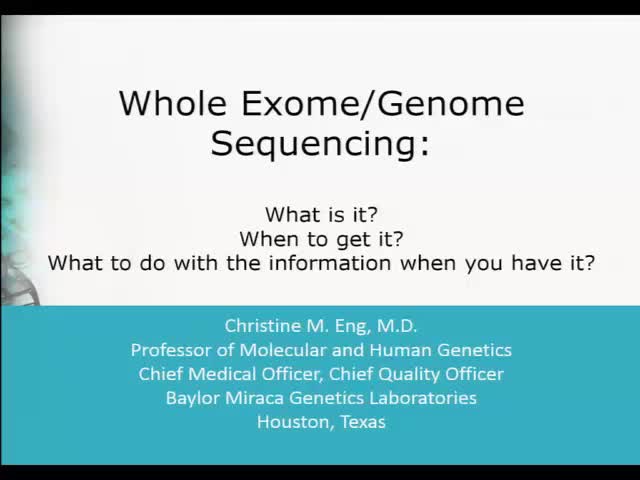 Whole Exome Genome Sequencing