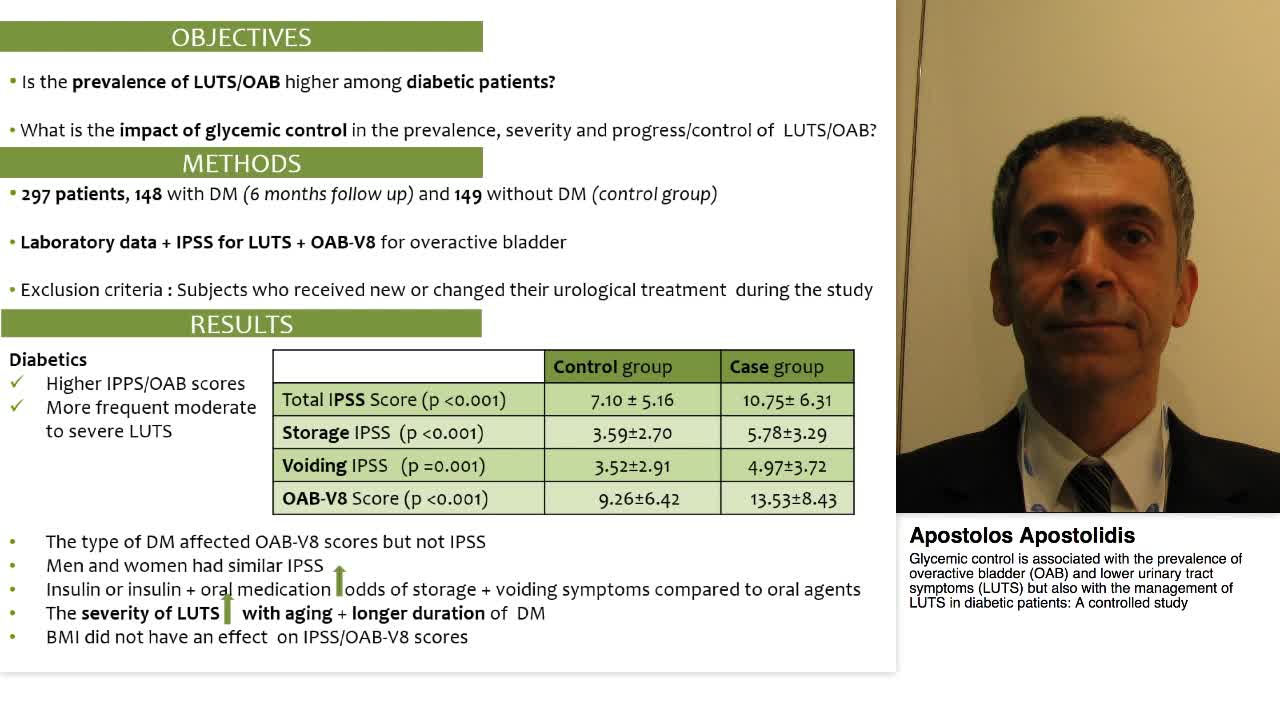 Glycemic control is associated with the prevalence of ove-